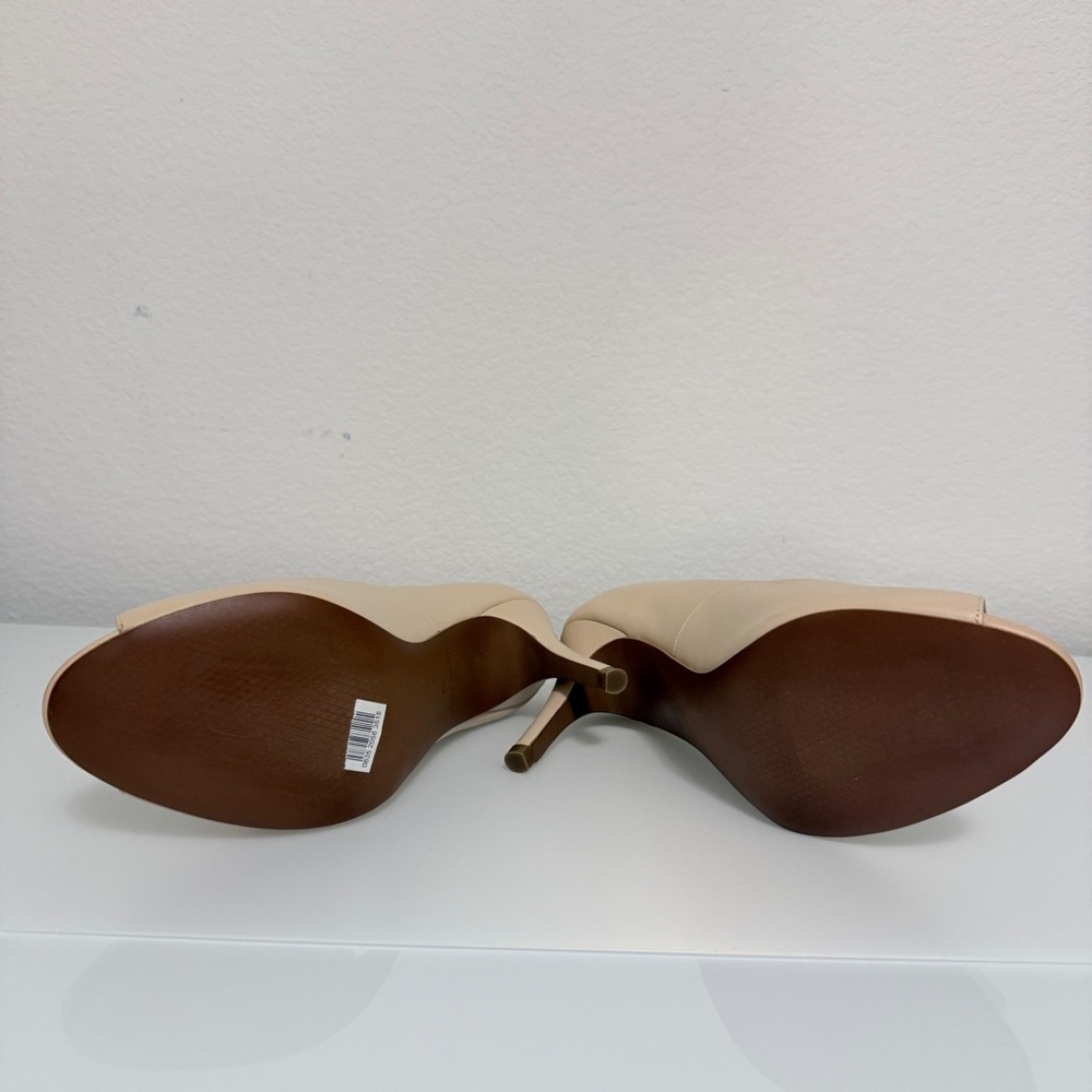 Cole Haan Harlow Cream Peep-Toe Heels Size 10 - Picture 4 of 8